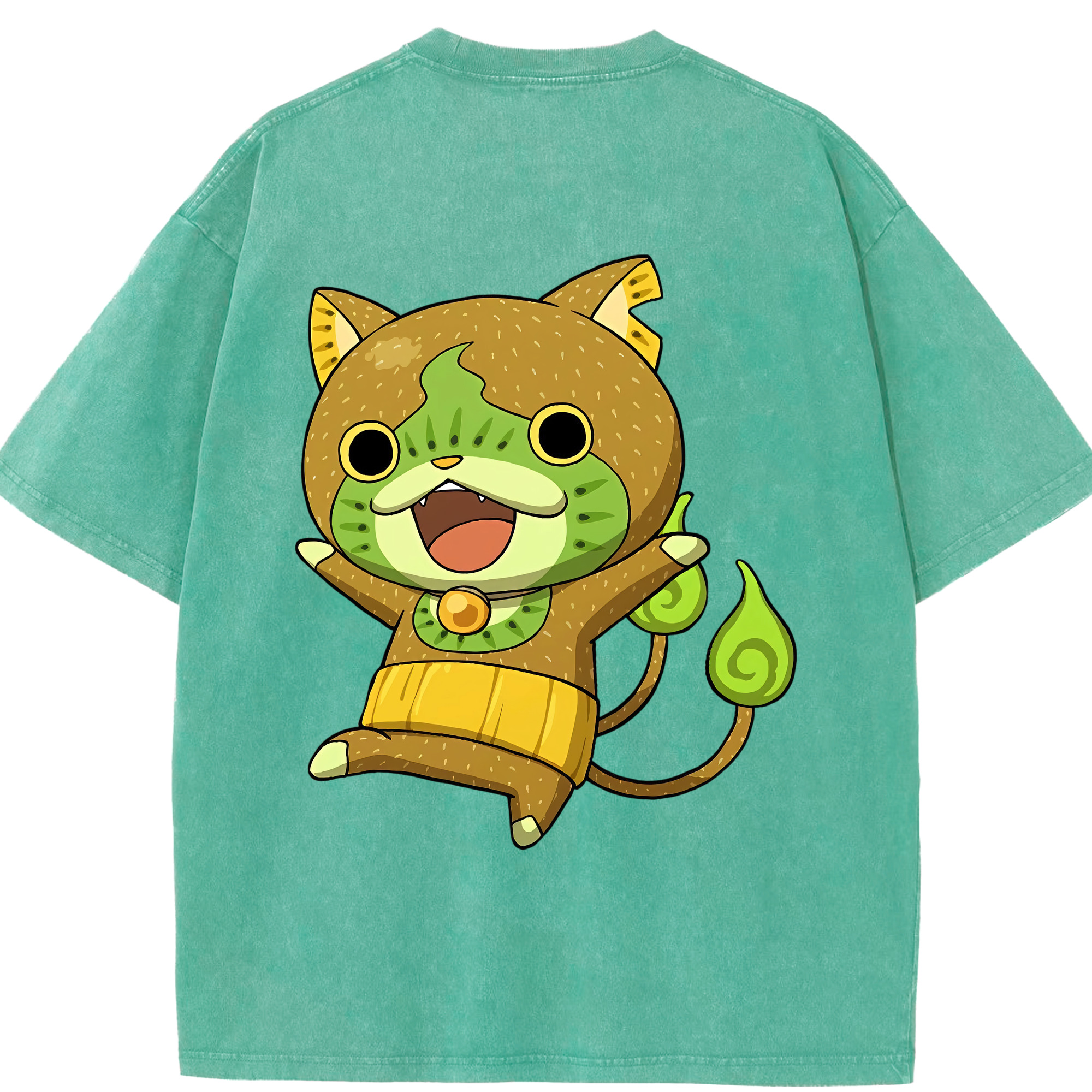 （画像用） 妖怪ウォッチ Yo-kai Watch 綿100% ヴィンテージ風 半袖Tシャツ（背面プリント）